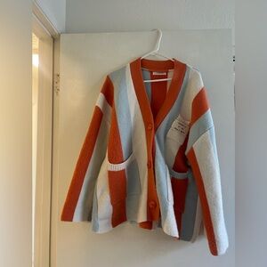 Multi colored stripped cardigan